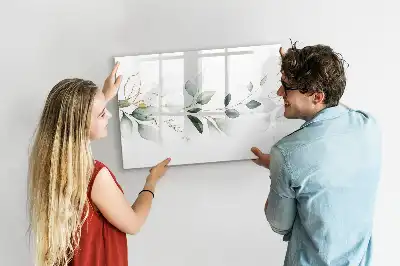 Magnetic glass dry erase board abstract list design