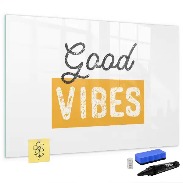 Magnetic marker board with an inspirational sentence