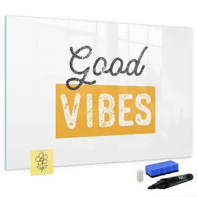 Magnetic marker board with an inspirational sentence