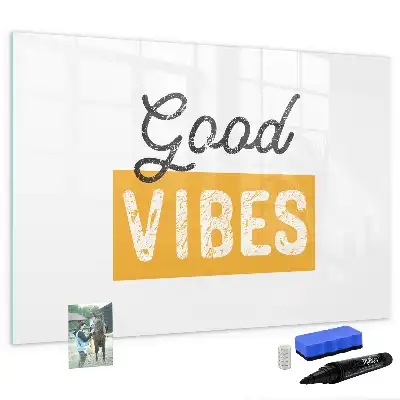 Magnetic marker board with an inspirational sentence