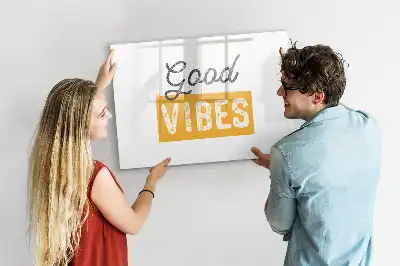 Magnetic marker board with an inspirational sentence