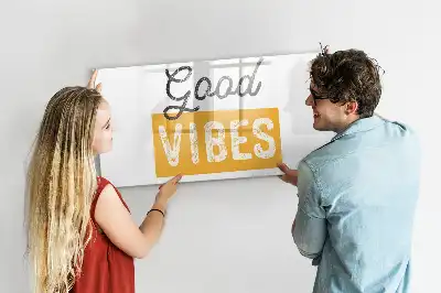 Magnetic marker board with an inspirational sentence