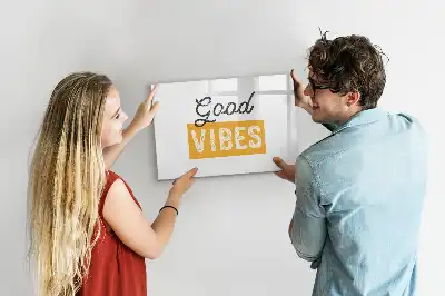Magnetic marker board with an inspirational sentence