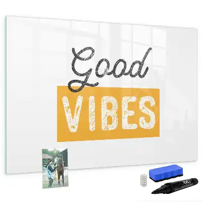 Magnetic marker board with an inspirational sentence