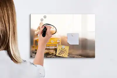 Magnetic marker board for road trip holidays