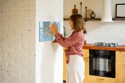 Magnetic glass dry erase board featuring a map of Poland with animal illustrations
