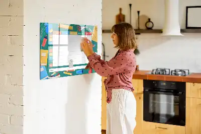 Magnetic glass dry erase board timetable design