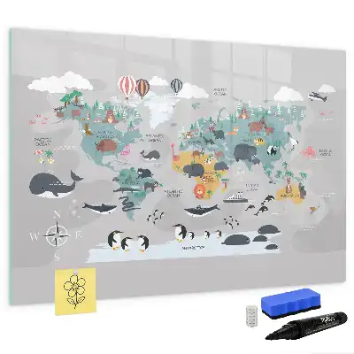Magnetic marker board cartoon map design