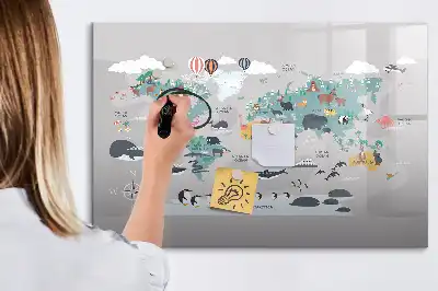 Magnetic marker board cartoon map design