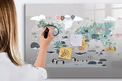 Magnetic marker board cartoon map design