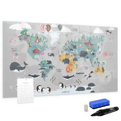 Magnetic marker board cartoon map design
