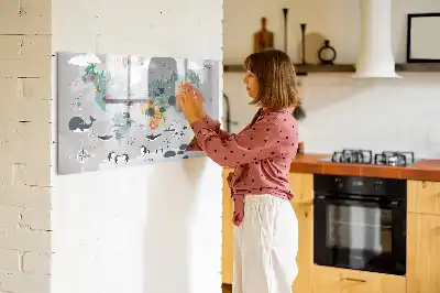 Magnetic marker board cartoon map design