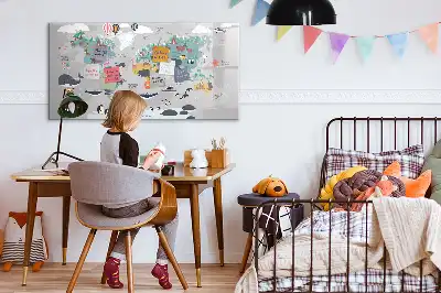 Magnetic marker board cartoon map design
