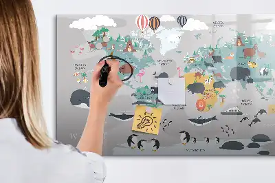 Magnetic marker board cartoon map design