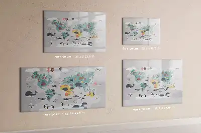 Magnetic marker board cartoon map design