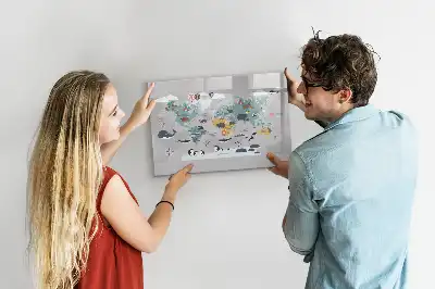 Magnetic marker board cartoon map design