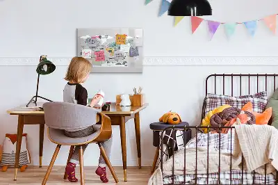 Magnetic marker board cartoon map design