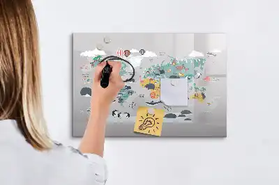 Magnetic marker board cartoon map design