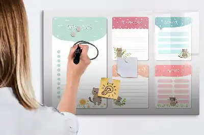 Magnetic glass dry erase board wishlist