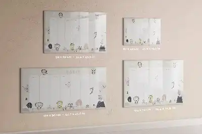 Magnetic glass dry erase board weekly planner