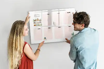 Magnetic weekly planner marker board 