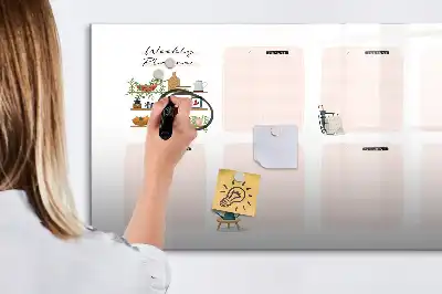 Magnetic weekly planner marker board 