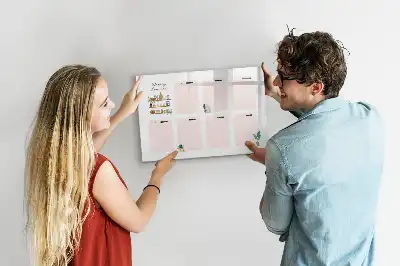 Magnetic weekly planner marker board 