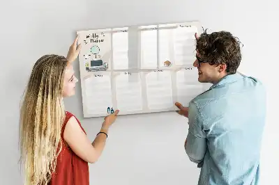 Weekly planner magnetic marker board
