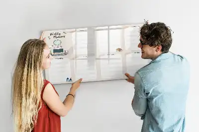Weekly planner magnetic marker board