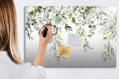 Magnetic marker board blooming nature design