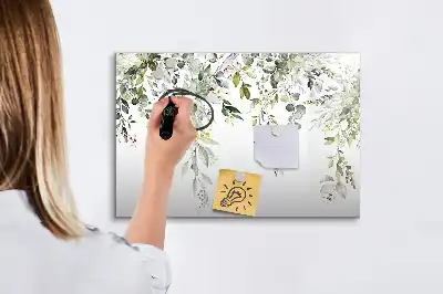 Magnetic marker board blooming nature design