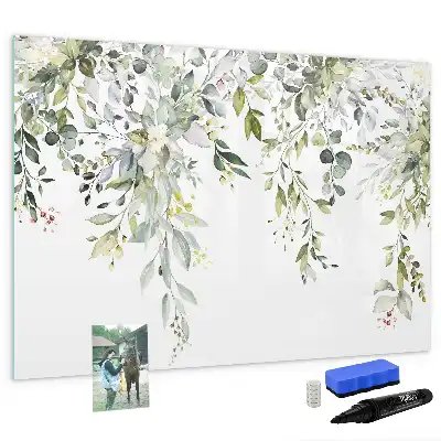 Magnetic marker board blooming nature design