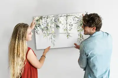 Magnetic marker board blooming nature design