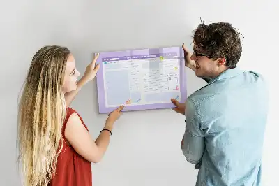 Magnetic marker board pink yearly planner