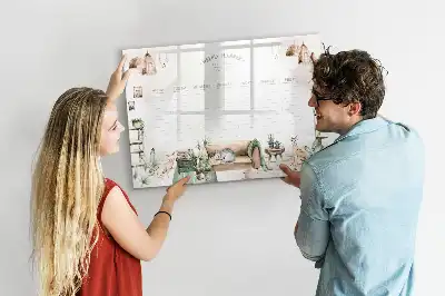 Magnetic marker board cute planner
