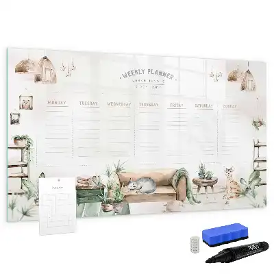 Magnetic marker board cute planner