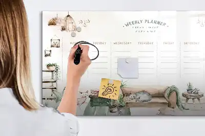 Magnetic marker board cute planner