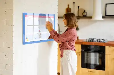 Monthly planner magnetic marker board