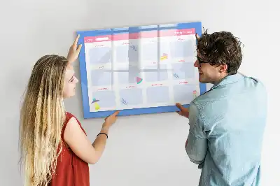 Monthly planner magnetic marker board