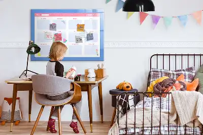 Monthly planner magnetic marker board