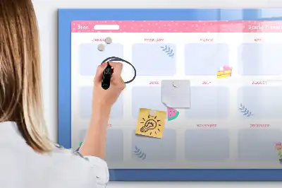 Monthly planner magnetic marker board