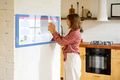 Monthly planner magnetic marker board