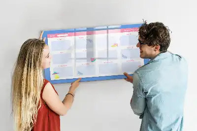 Monthly planner magnetic marker board