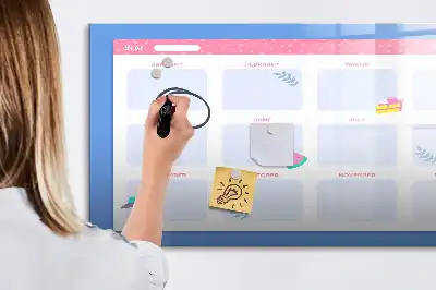 Monthly planner magnetic marker board