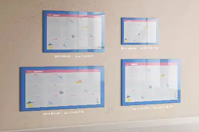 Monthly planner magnetic marker board