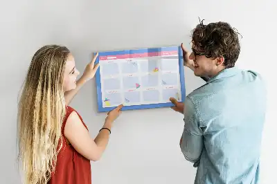 Monthly planner magnetic marker board