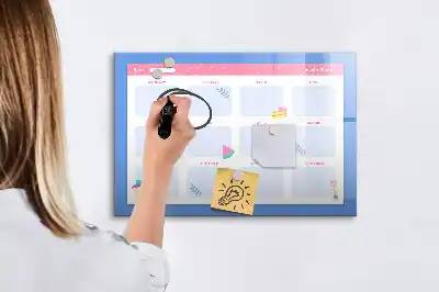 Monthly planner magnetic marker board