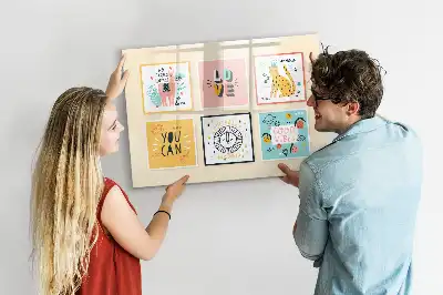 Magnetic marker board with motivational slogans