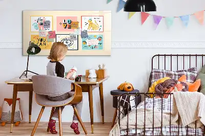 Magnetic marker board with motivational slogans