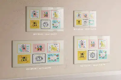 Magnetic marker board with motivational slogans